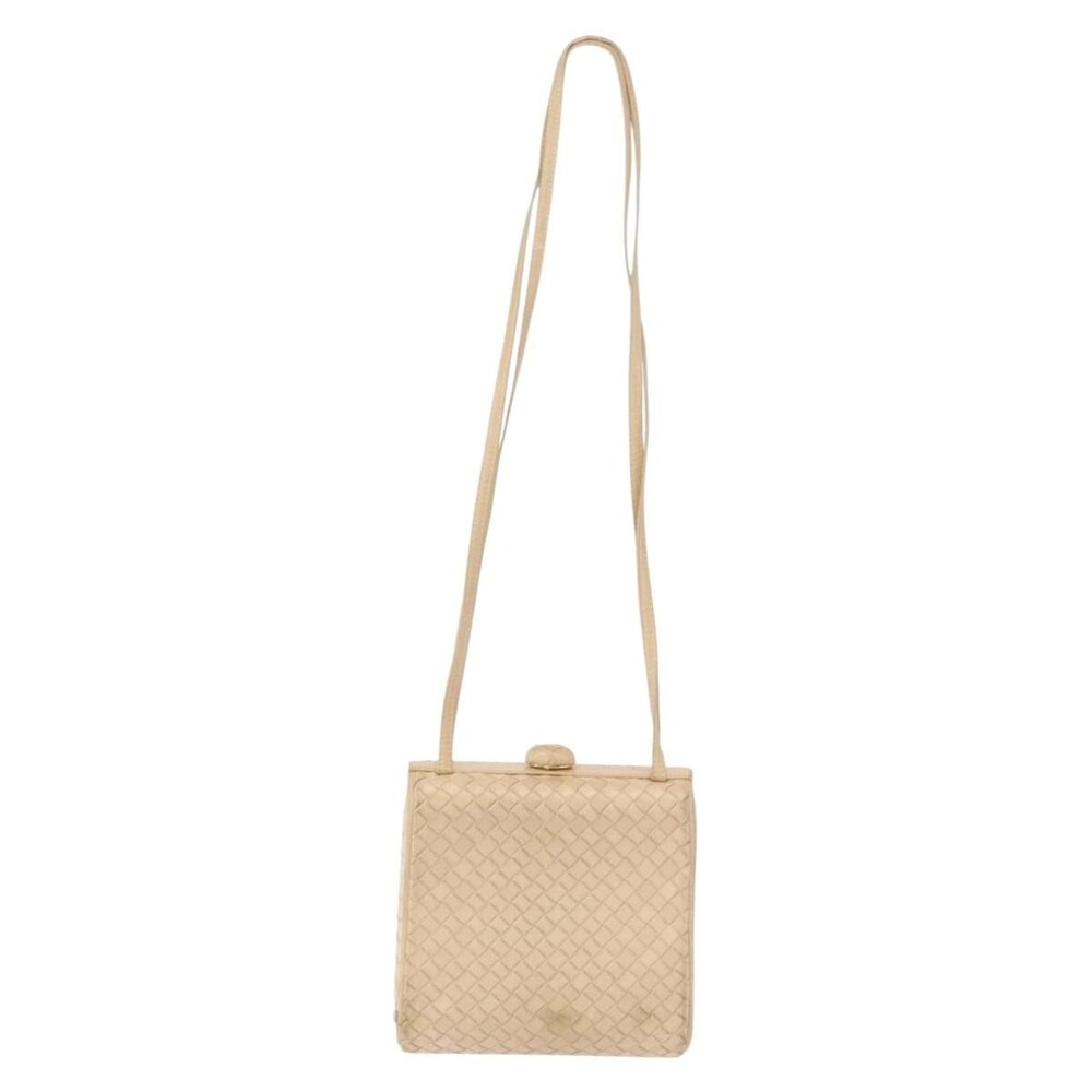 Bottega Veneta Intrecciato Shoulder Bag Beige
